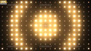 VJ Flashing Lights Spotlight Stage Wall of Lights 4k Ultra HD motion graphic Footage Background