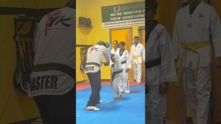 Saanvi blocking practice at taekwondo class #ykmartialarts #shorts #taekwondo