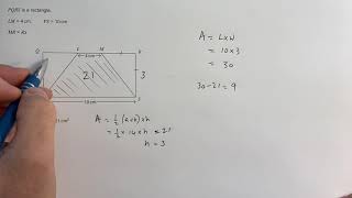 Area of trapeziums, Rectangles & Triangles