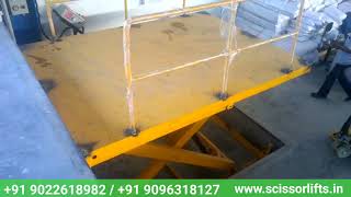 PIT Mounted scissor lift Ground to First floor - Vedant Lift