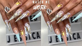 WATCH ME WORK | MARBLE GEL ART