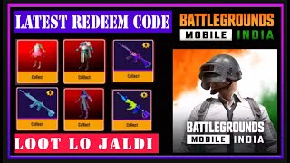 Latest Redeem Code For Pubg | 100% Works | Today Redeem Code Bgmi | Pubg Mobile New Redeem Code