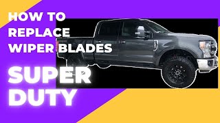 How to replace wipers on Ford F250 F350 Superduty Tremor & review of a good replacement blade (Easy)