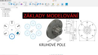 Základy 3D Modelování ve Fusion 360 - Průvodce pro Začátečníky (Kruhové pole)