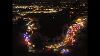 Illuminate Ozaukee 2023, Quarry Park Cedarburg, Aerial Look