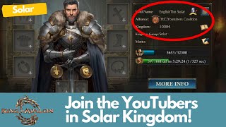 Join YouTuber's Alliance in Solar 10084 - King of Avalon