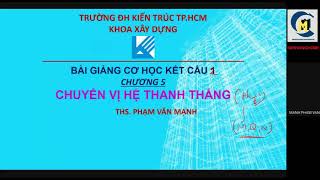 Buổi 1: (môn CHKC2) Chương 5_Tính chuyển vị hệ thanh