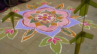 Beautiful flower Rangoli