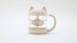 Tea Infuser Glass Mug