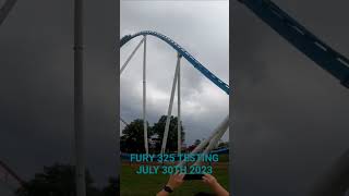 FURY 325 IS TESTING!!!!! WHEN WILL IT REOPEN #rollercoaster #shorts #amusementpark #carowinds