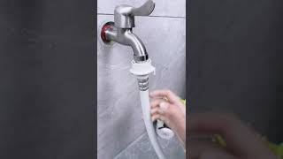 Washing machine faucet upgrade saves space