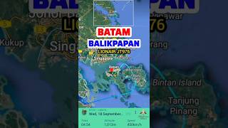 Batam to Balikpapan Flight Route JT976 19-9-2024 #shorts #reels #aviation #travel #aircraft #ikn