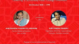 #LiveNow In conversation with Shri Ramesh Pokhriyal ji at Rishihood Uni & CII's TOWNHALL.