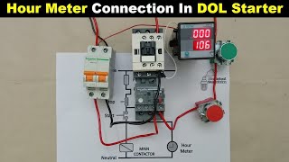 Running Hour Meter Connection with DOL Starter || Hour meter wiring @TheElectricalGuy