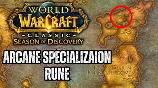 Arcane Specialization Rune Location | Season of Discovery Phase 4