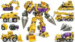 Transformers JINBAO G2 Yellow Devastator + Upgrade kit Combine Construction Vehicles Robot Toys