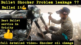 Royal Enfield Shocker Oil leakage Problem Solved - Bullet Full service at cheapest cost