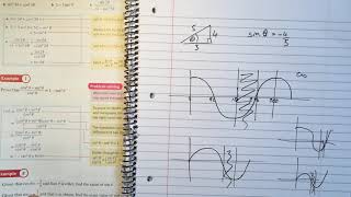 58  Finding Sin given Cos, example 8, Chapter 10 section 3 part 2 Edexcel Pure AS Level Maths