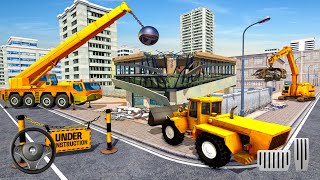 Heavy Crane Demolish - Robot Construction Game - Crawler Excavator Driving - Android Gameplay