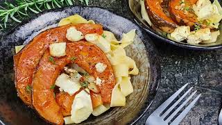 Baked Pumpkin With Feta, Rosemary and Thyme