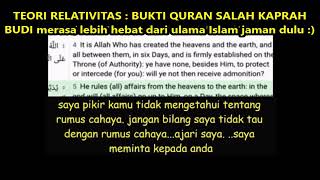 Christian Prince vs BUDI # Debate 1 subtitle Indonesia Quran & Hukum Relatifitas Einstein