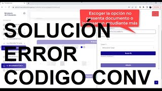 Solución al error en Colmena del Código Convivencia