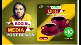 SOCIAL MEDIA POST TEMPLATE IN CORELDRAW (FOR ADVERTISING)