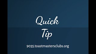 Quick Tip -  Evaluations