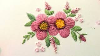 Satin Embroidery Spring Flowers - Easy stitches for beginners