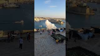 Saluting Battery Fire #cannon #valletta #malta