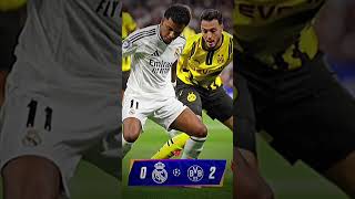 Real Madrid vs Dortmund 1 tempo vs 2 tempo