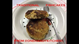 Traditional Home made Fishcakes One Hand Baking