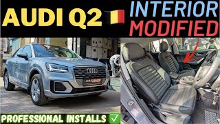 AUDI Q2 Interior MODIFIED 🇧🇪 Fabric to Luxury LEATHER Upholstery 🔥 Self Healing PPF ✅| CAR MAN INDIA