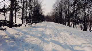 4K Walking in the Deep Snow Moerenuma Park Sapporo, Hokkaido JAPAN Snowscape Winter Ambience Sounds