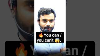 🔥you can or 😱 you can't ¥¥ #aditya_ranjan_maths #motivation