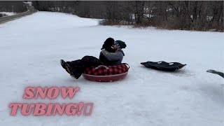 Snow Tubing - Winter outdoor activities in Maine.🤩