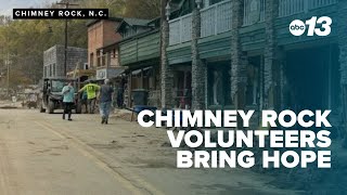 Volunteers flock to devastated Chimney Rock, bringing hope and hands-on help