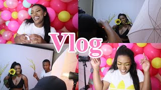 VLOG: FIRST PHOTOSHOOT 📸 + GROCERIES + DOING KNOTLESS BRAIDS | SOUTH AFRICAN YOUTUBER