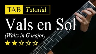 (Daniel Fortea) Waltz in G major - Guitar Lesson + TAB