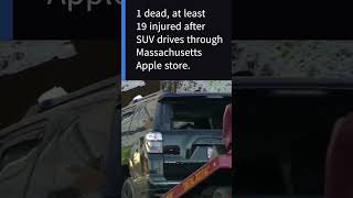 A car crashed into Massachusetts Apple store