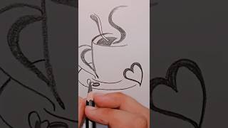 Asthetic cup drawing | part 4 | sketching with fun #shorts #viralvideo #youtubeshorts