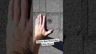 Tennis Ball Sized Hail Hits House