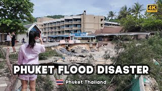 [4K] 🇹🇭 Aftermath of the Phuket flood disaster in Kata and Karon Beach areas Thailand 23 August 2024