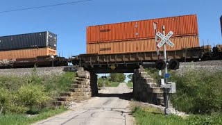 UP 8158 East over Ohio Indiana State Line Rd. - Hicksville, OH - 5/8/24