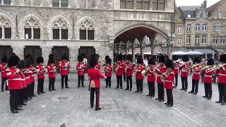 Band of the Grenadier Guards in concert op plein voor de Lakenhallen in Ieper deel 1