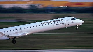 Lufthansa CRJ900LR Taking Off from Leipzig/Halle Airport (Germany)