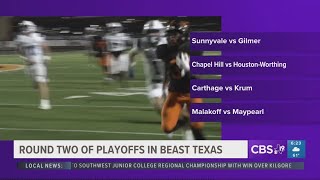 East Texas football round 2 playoff schedule