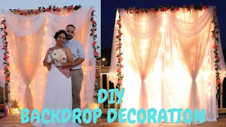 DIY-HOW TO MAKE YOUR OWN BACKDROP DECORATION FOR YOUR PARTY. Step by Step tutorial.