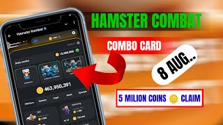 HAMSTER COMBAT // TODAY COMBO CARD // CLAIM 5 MILION COINS 🪙 // #hamstercombat