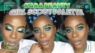 Kara Beauty Girl Scout Palette Review| How To Do A Colorful Cut Crease Tutorial| Makeup Shae